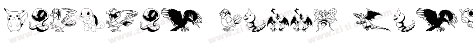 Pokemon Kiddy Ding字体转换